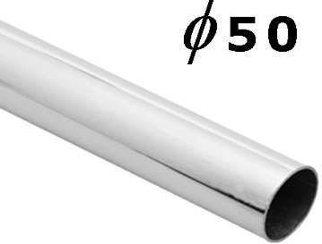 Труба d 50 L- 3000 (1,0мм), хром AKS - фото 1