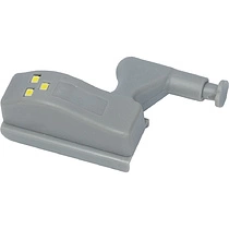 Накладка для мебельных петель с подсветкой(накладка с подсветкой,крепление, винт, батарейка). AKS