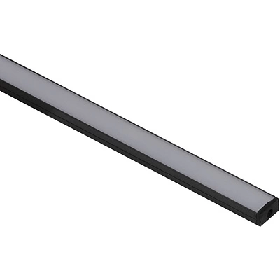 Профиль алюминиевый AKS SIRIUS-1407S накладной с экраном, цвет черный, 2м - фото 1