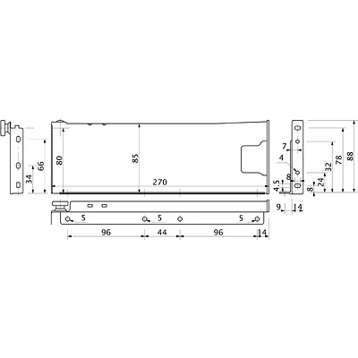 Система ящиков Металбокс AKS L-450 белый H=150 левая+правая - фото 2