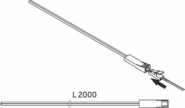 Шнур соединительный AKS (миниконнектор мама- провод), 2 м - фото 2