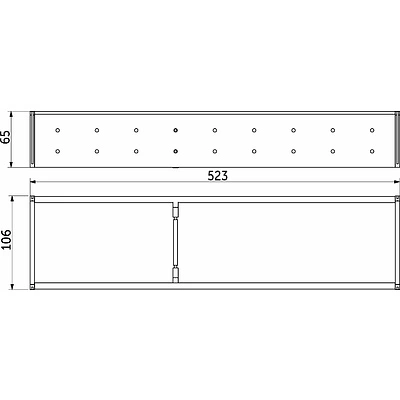 Комплект разделителей L550 универсальный металлический Organizer нержавеющая сталь (523*106*65) AKS - фото 2