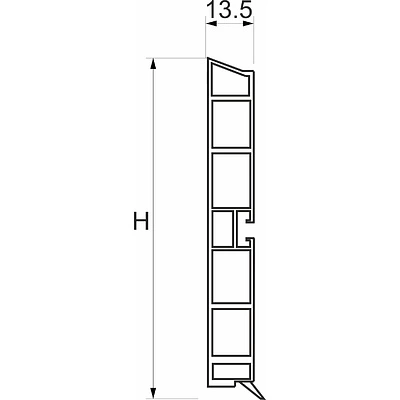 Цоколь мебельный ПВХ h=150 чёрный L=4000мм, РФ - фото 2