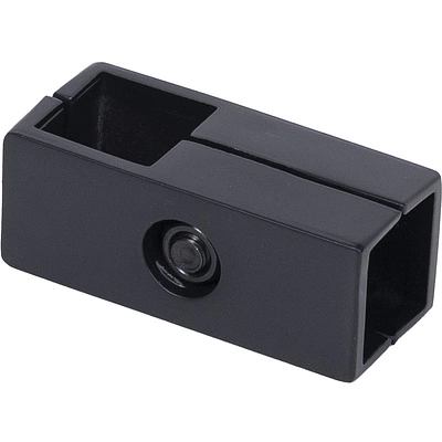 Соединитель 2-х труб для квадр. трубы 25*25 QUADRO, черный AKS - фото 1