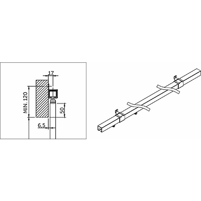 Крепление к стене для направляющей LAGUNA K-075 - фото 2