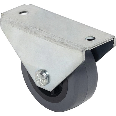 Ролик меб. c рез.ободом d40 h45 прямоходящий, серый РФ - фото 1