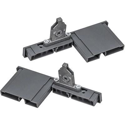 Держатель передней стенки внутреннего ящика H=90 Slimbox AKS графит - фото 1