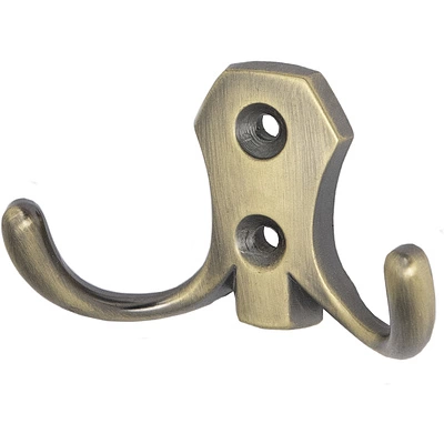 Крючок меб. двухрожковый мет. WP89 старое золото GRIDLI - фото 1