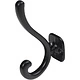 Крючок меб. двухрожковый мет. AКKORD черный матовый AKS - фото 3