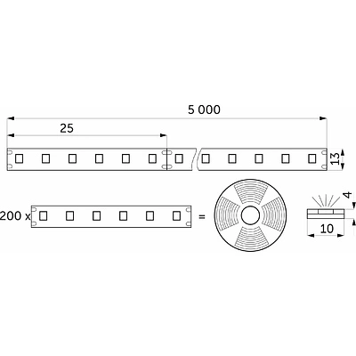 Лента светодиодная термостойкая, подводная - 14,4W/m, 24V, 13мм, 2835, 240 д/м, IP68, нейтральный белый (4000К), 5м, AKS - фото 2