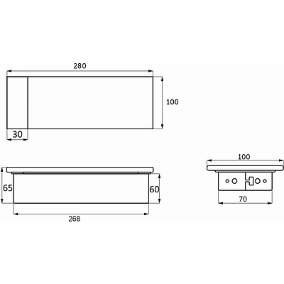 Выдвижной удлинитель Hollander, 2 розетки, 2xUSB, HDMI, LAN, черный AKS - фото 2