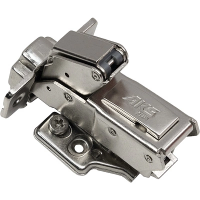 Петля 165° накладная с доводчиком 45мм h0 clip-on AKS PLUS 3D (саморезы, заглушки) 0-е вхождение - фото 3