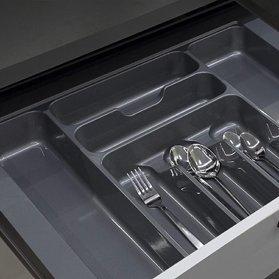 Лоток для столовых приборов 400 BASIC 320*430, серый AKS - фото 4