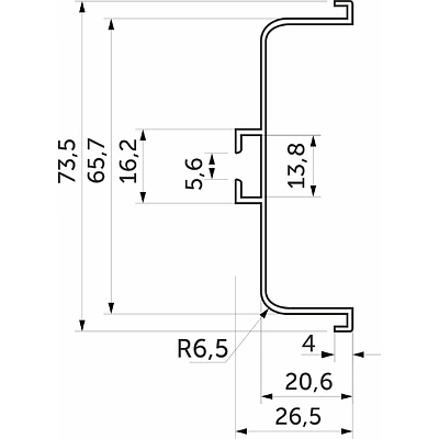 Профиль алюм. GOLA C-образный 5.5м, белый матовый 3 AKS - фото 2