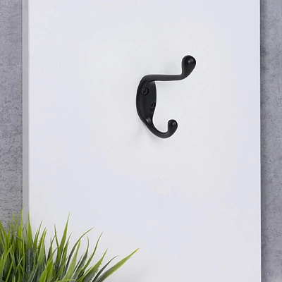 Крючок меб. двухрожковый мет. VIOL черный AKS - фото 5