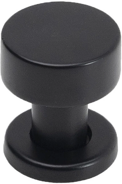 Ручка меб. кнопка мет. FISHKA черный матовый, AKS - фото 1