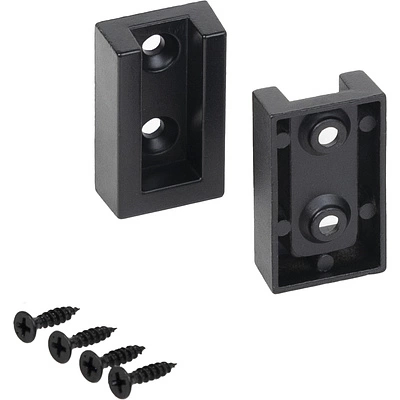 Держатель штанги гардеробной прямоуг. FAME/3 концевой, черный AKS - фото 4