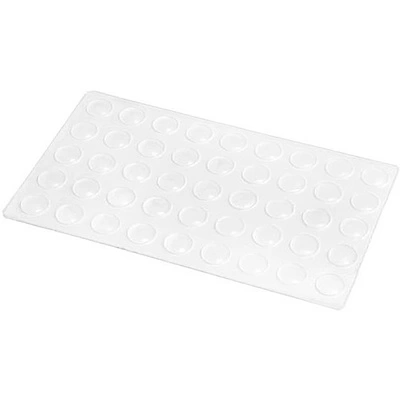 Отбойник силиконовый d8 h=3 AKS (лист = 50 шт.) прозрачный - фото 1