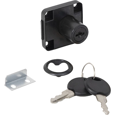 Замок для распашной двери механический 138, черный, AKS LIGHT - фото 1