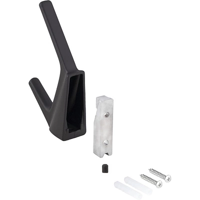 Крючок меб. двухрожковый мет. SENT черный матовый AKS - фото 5