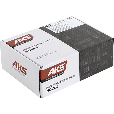 Выдвижной удлинитель Nova 4, 1 розетка, USB A + USB C, черный, AKS - фото 4