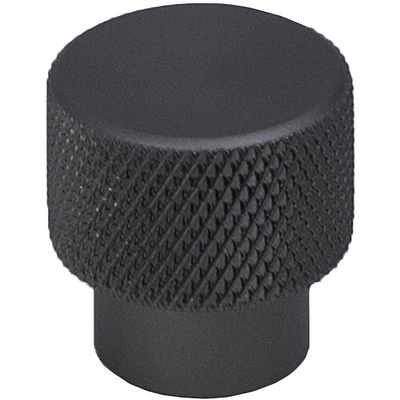 Ручка меб. кнопка мет. FLUID черный матовый, AKS - фото 1