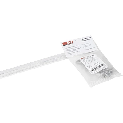 Светильник светодиодный, нарезной, 10*10мм, 8W/m, 12V, 6000K (холодный белый), 1,5м, алюминий, (в комплекте шнур, 2 заглушки, 2 держателя), AKS - фото 4