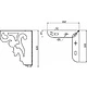 Опора меб. мет. резная h120 угловая белый AKS - фото 5