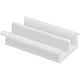 Профиль пластик белый направляющая для 2-х стекол низкий (L-2500) - фото 1