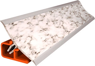 Плинтус ПВХ к столешнику LР алюминий (43) EL-MECH-PLAST (1шт=3м.п.) - фото 2