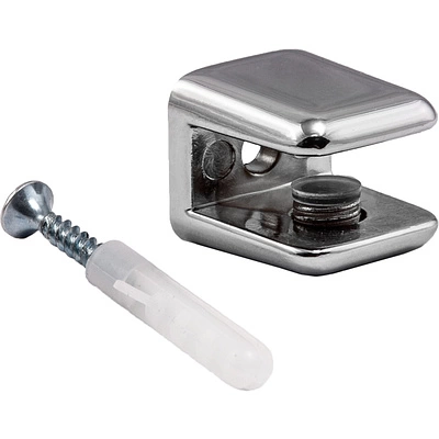 Полкодержатель для стекла мет. АК104 (6-8мм) хром (1 упак. = 2 шт.) AKS - фото 1