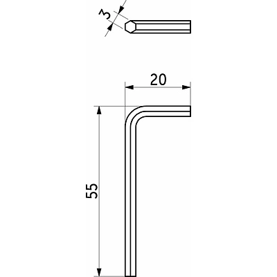 Ключ конфирматный 3,0мм L-образный AKS (уп/ 100 шт) - фото 2