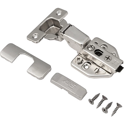 Петля полунакладная с доводчиком 45мм h0 clip-on AKS PLUS 3D (саморезы, заглушки) - фото 3