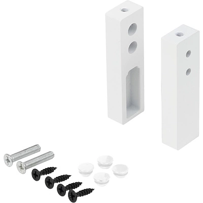 Держатель штанги гардеробной прямоуг. FAME/1 концевой, белый AKS - фото 3