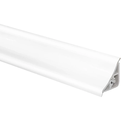 Плинтус ПВХ для столешницы белый глянец (M 025) AKS (1шт=3м.п.) - фото 1