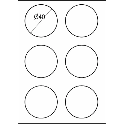 Заглушка самоприлипающая d40 белый барашек (40322) FOLMAG (лист-6шт.) - фото 2