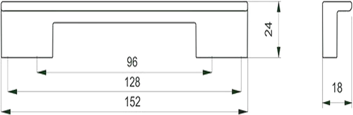 Ручка меб. скоба пластик. PS17/C17 96/128 металлик+металлик AKS - фото 4