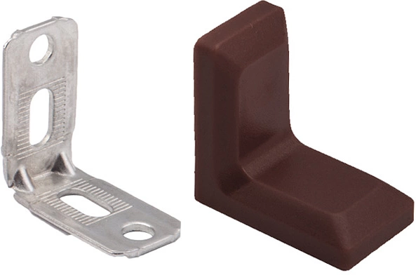 Уголок с металлической основой и пластиковой крышкой венге (уп/10шт) AKS - фото 1