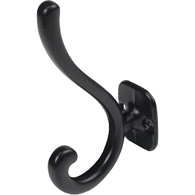 Крючок меб. двухрожковый мет. AКKORD черный матовый AKS - фото 3