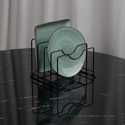 Держатель настольный для тарелок и крышек 260*235*20, черный РФ - фото 3