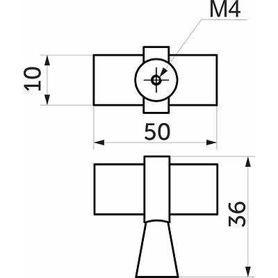 Ручка меб. кнопка мет. GRAFITTI черный матовый, AKS - фото 2