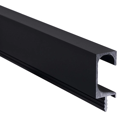 Ручка-профиль алюм. врезная C-образная, 4м, черный матовый AKS - фото 1