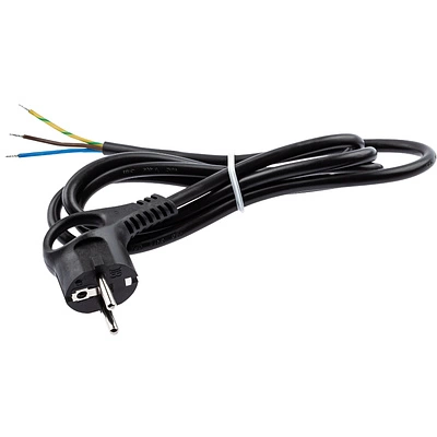 Шнур соединительный, с вилкой для трансформаторов мощностью до 400Вт, с заземлением, 1,5м 3х1,5, черный, ЭРА - фото 1