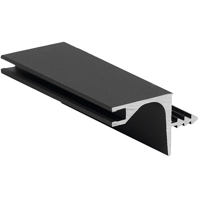 Ручка-профиль алюм. врезная для верхней базы 4м ДСП 18, анодированный черный AKS - фото 1