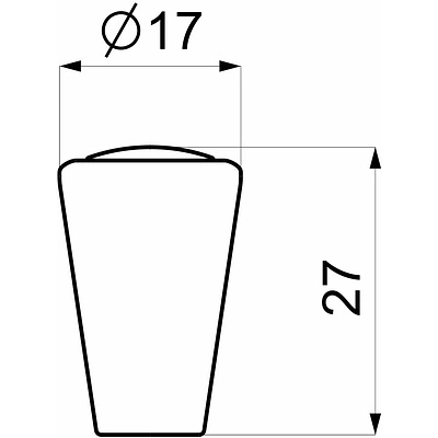 Ручка меб. кнопка пластик. PK03/K3 металлик AKS - фото 2