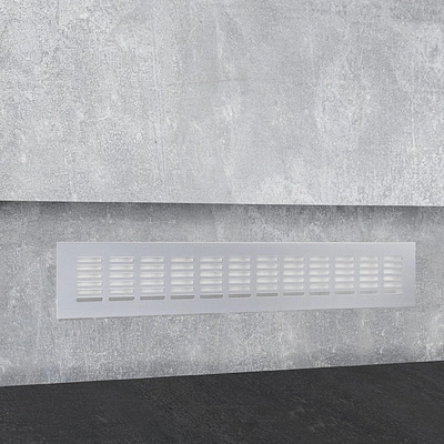 Решетка вентиляционная 480х60мм серебро алюминий AKS - фото 3