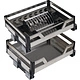 Выдвижная корзина-сушка 800 PRIME LINE 2 ур. нерж.сталь, инокс AKS - фото 3