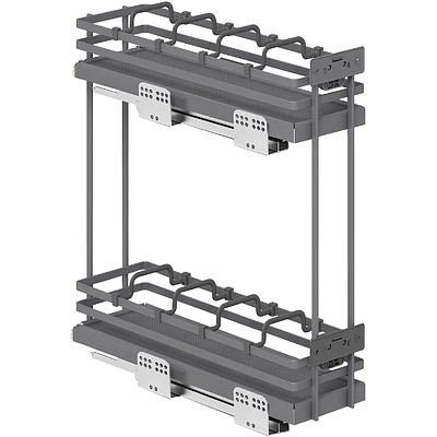 Выдвижная корзина-карго 150 FOCUS крепл.боковое/левое, графит PRIME by AKS - фото 1