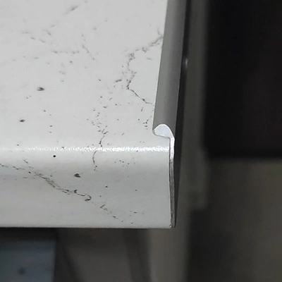 Планка торцевая к столешнице 38 R8 правая алюминий AKS - фото 3