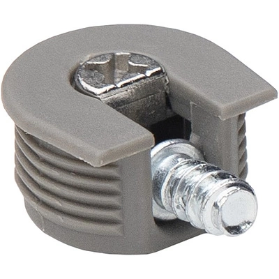 Эксцентриковая стяжка быстрого монтажа 20 мм серая + шток 6*11мм (уп/0,2тыс.шт) AKS - фото 1